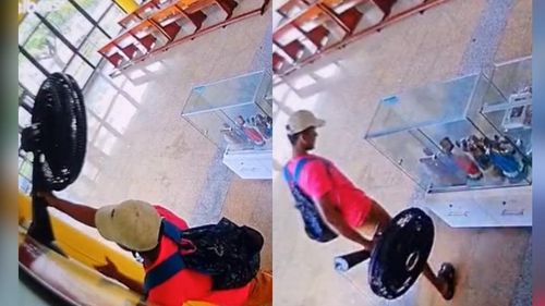 Audácia em Macapá: homem furta ventilador da Catedral de São José à luz do dia