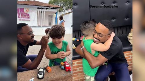 Humanização e carinho: Barbeiro adapta corte e ganha o coração de menino autista