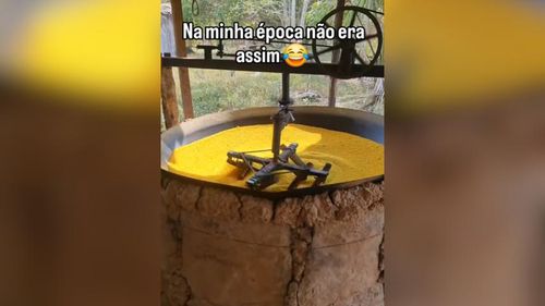 Agora é no motor: Engenhoca substitui braço humano na produção de farinha 