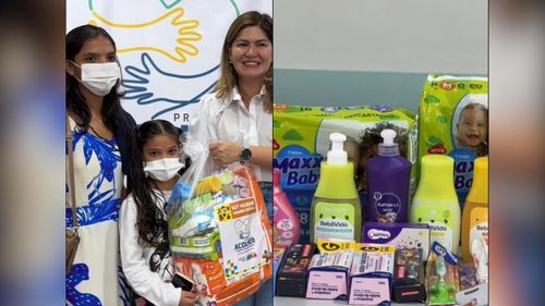Cuidado com os pequeninos: Famílias recebem kits com pomadas, fraldas e produtos de higienes para crianças internadas