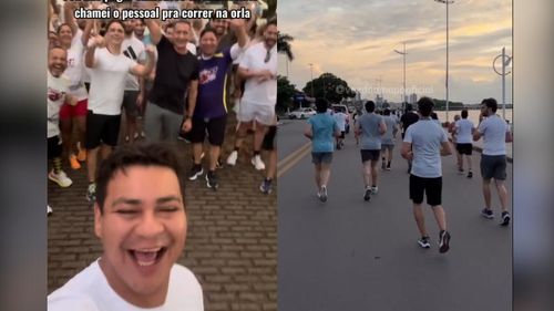 Nada de churrasco: Vice-governador troca o paletó pelos tênis e comemora aniversário com corrida