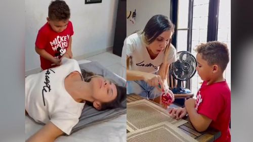 Na base do susto: Mãe usa método 'realista' para alertar filho sobre perigos da casa