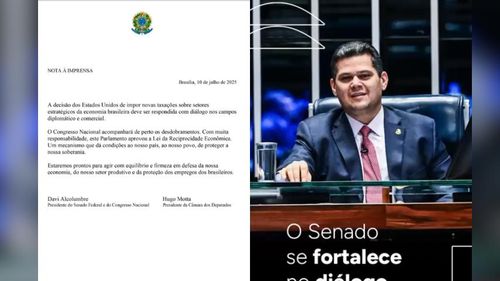 Tarifaço de Trump: ‘Estamos prontos para agir com equilíbrio e firmeza em defesa da nossa economia’, diz Davi