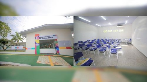 ‘É por meio da educação que a vida se transforma’, diz Davi sobre entrega da Escola Dr. Murilo Braga, em Mazagão