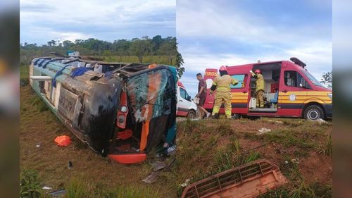 Acidente na BR-156: ônibus tomba em Macapá e deixa feridos; não houve vítimas fatais