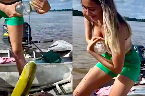 História de Pescadora?: Ribeirinha "atrapalhada" viraliza com aulas de como fisgar peixões