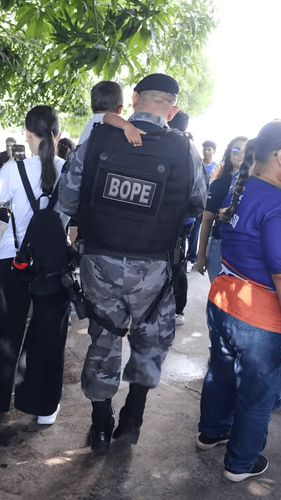 Bope recebe crianças do Lar Ciã Katuá e realiza campanha de arrecadação