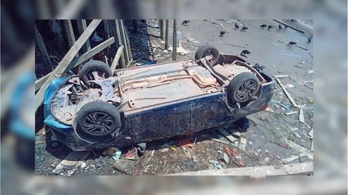 Susto: Carro cai dentro, do rio, em Santana, e motorista fica ferido